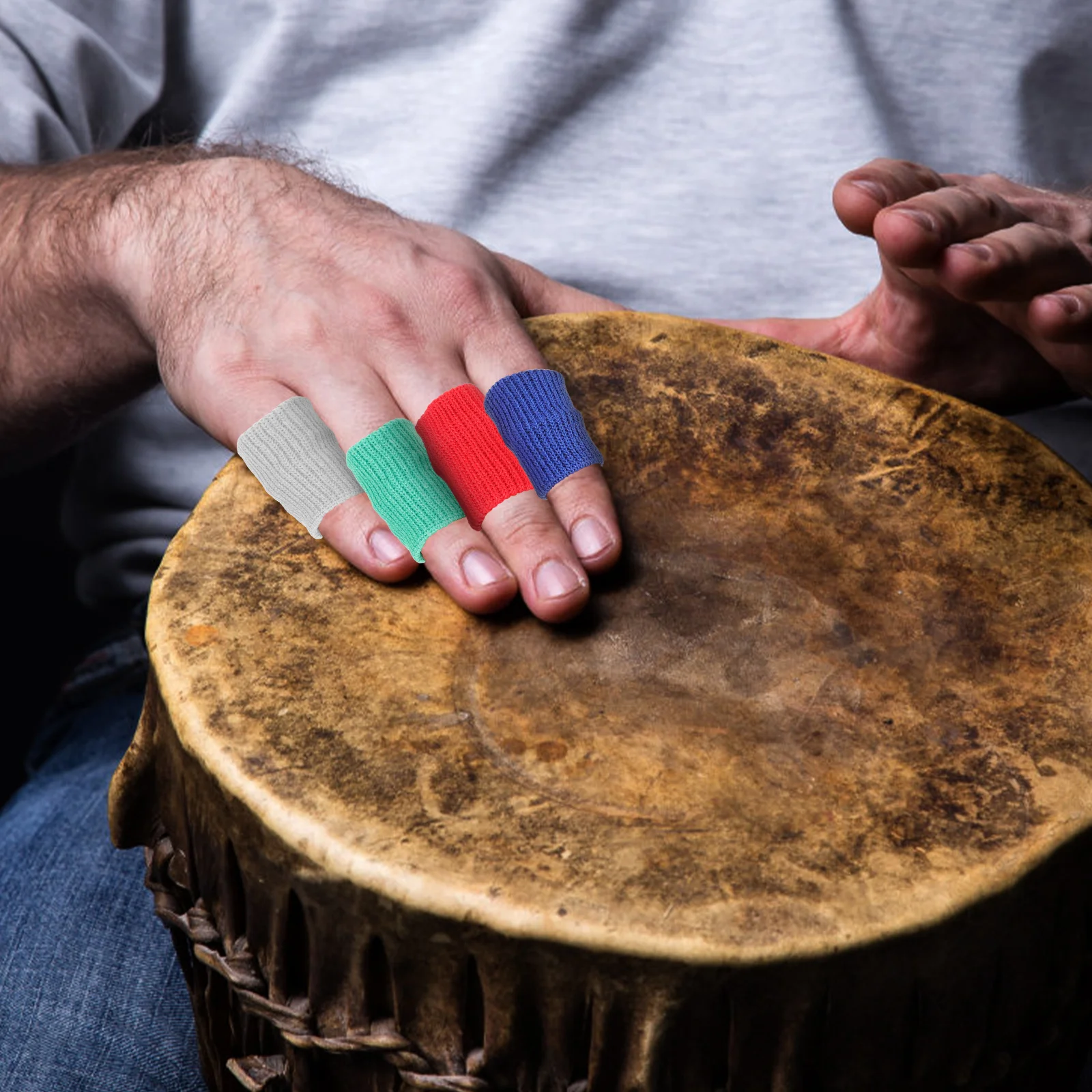 

10 Pcs Finger Protector Cots Drum Accessory Covers for Knitting Percussion Instrument Sleeve Ethereal