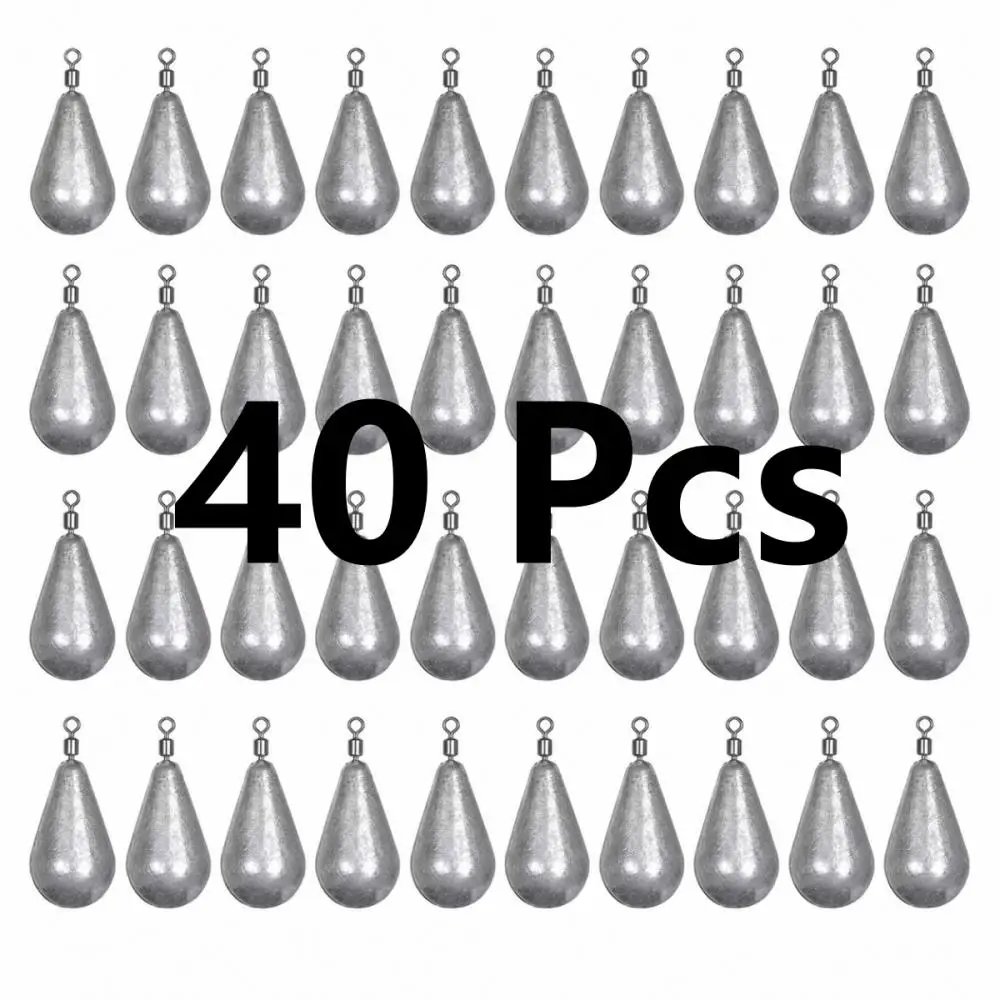40pcs/lot Fishing Weight Sinker 10g Water Drop Weights Fishing Tackle Accessories