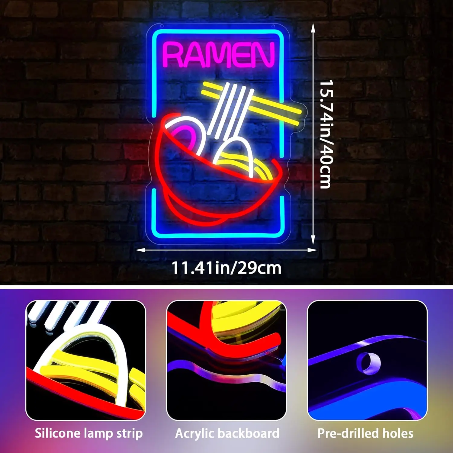 رامين النيون تسجيل عكس الضوء مصباح ليد يصل تسجيل جدار ديكور لمطعم قاعة الطعام المطبخ المنزل بار رجل الكهف للحزب نادي عيد الميلاد