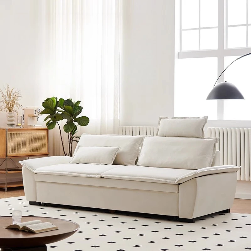 

Folding sofa bed dual-purpose high-end small apartment double multi-functional living room straight row sailboat