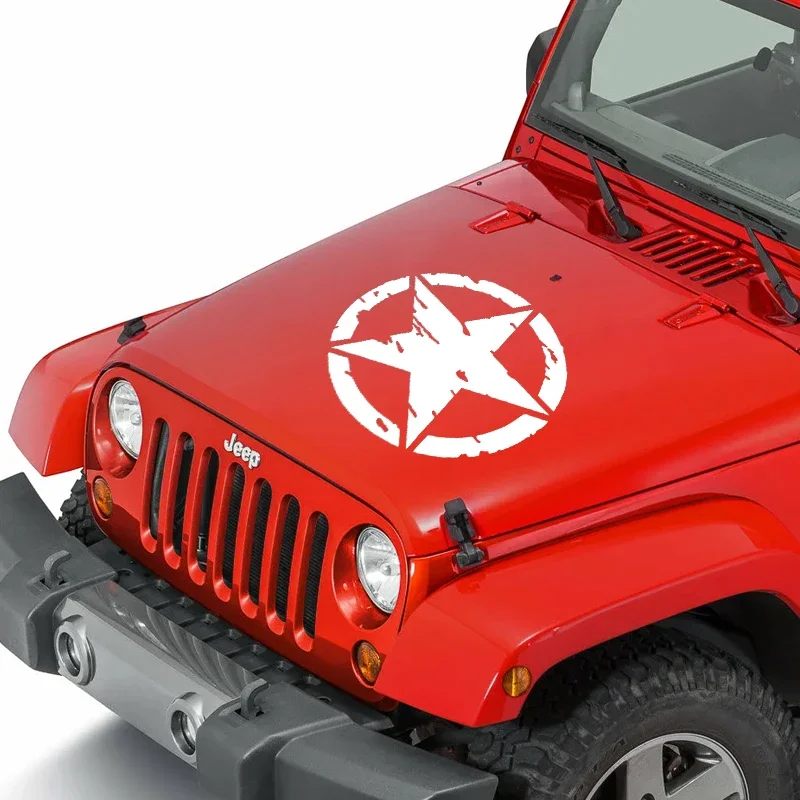 Distressed Star Die-Cut Vinyl Decal Waterproof Car Sticker, For Car Body Bumper Rear Window Laptop, Multiple Sizes Available