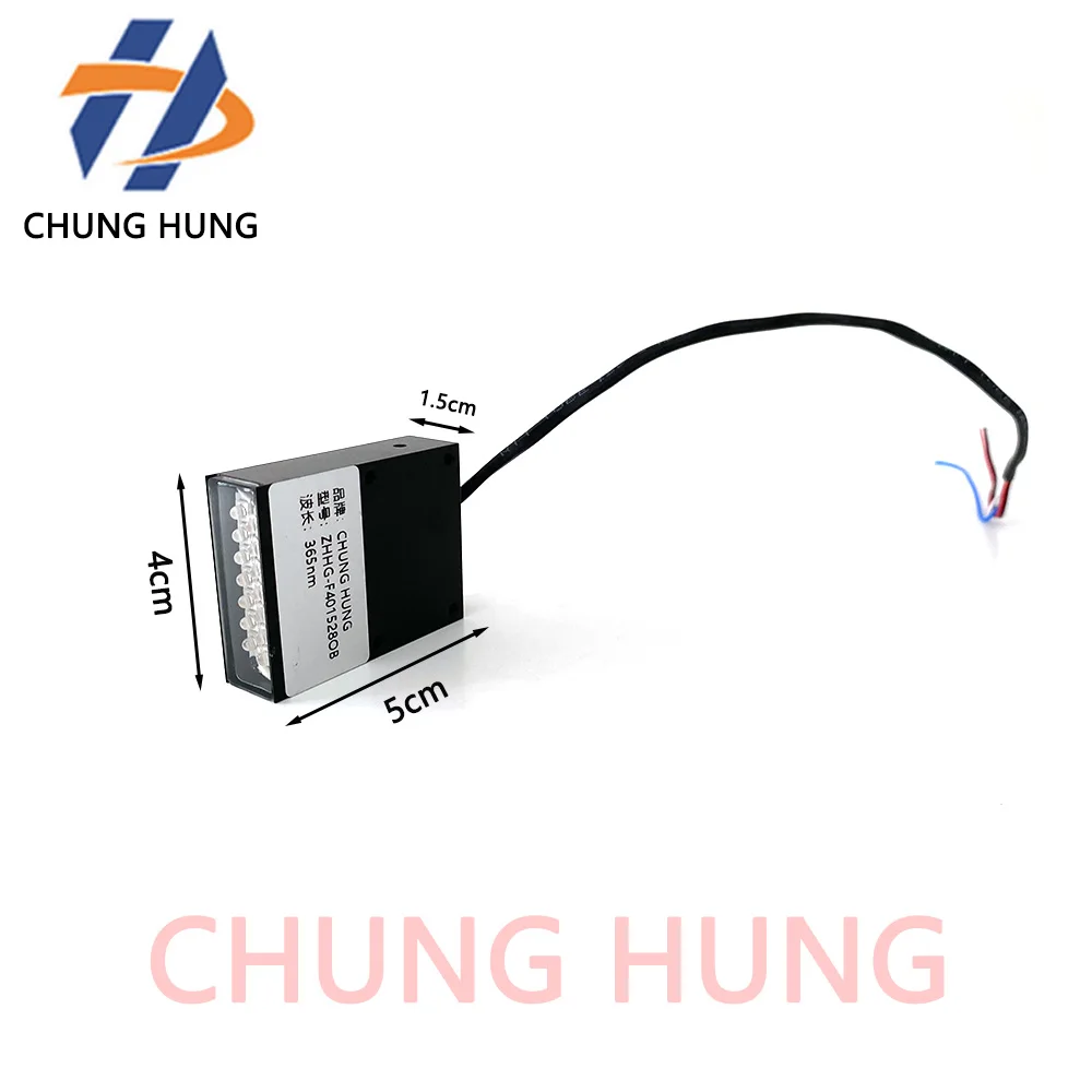 High Power Curing Ligh 35W UV LED 365nm  Fan Cooling Small UV Lamps For  3D Label Printer Glue DIY