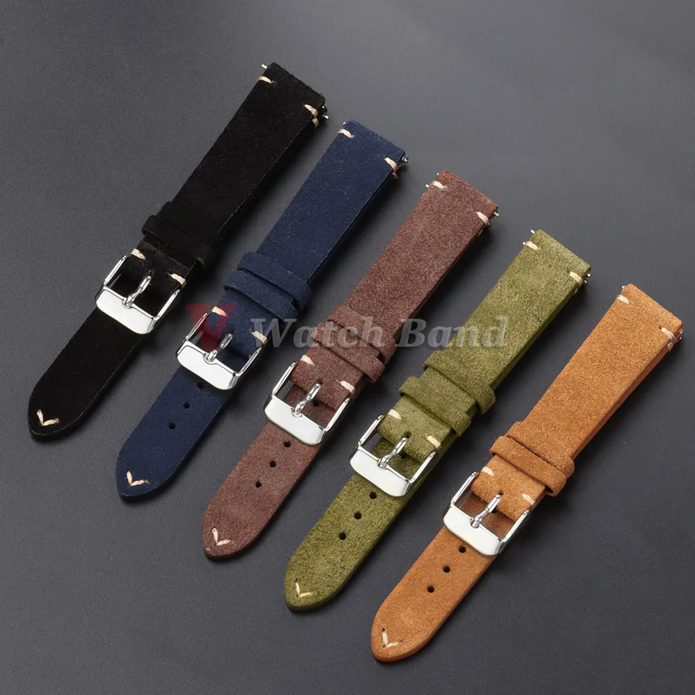 Soft Suede Quick Release Watch Strap for Seiko, 18/20/22mm
