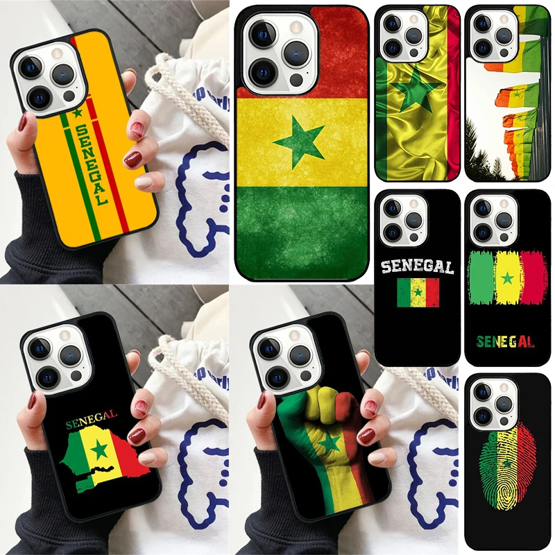 Senegal Flag Cover For iPhone 16 13 14 15 Pro Max 12 Mini 11 15 Pro Max 6 7 8 Plus Max SE 2020 Phone Case