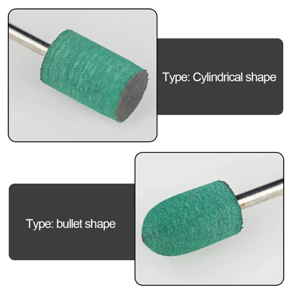 2.35mm Rubber Grinding Head Shank Mould Surface Polishing Jade Polishing Grinding Head Electric Rotary Tool