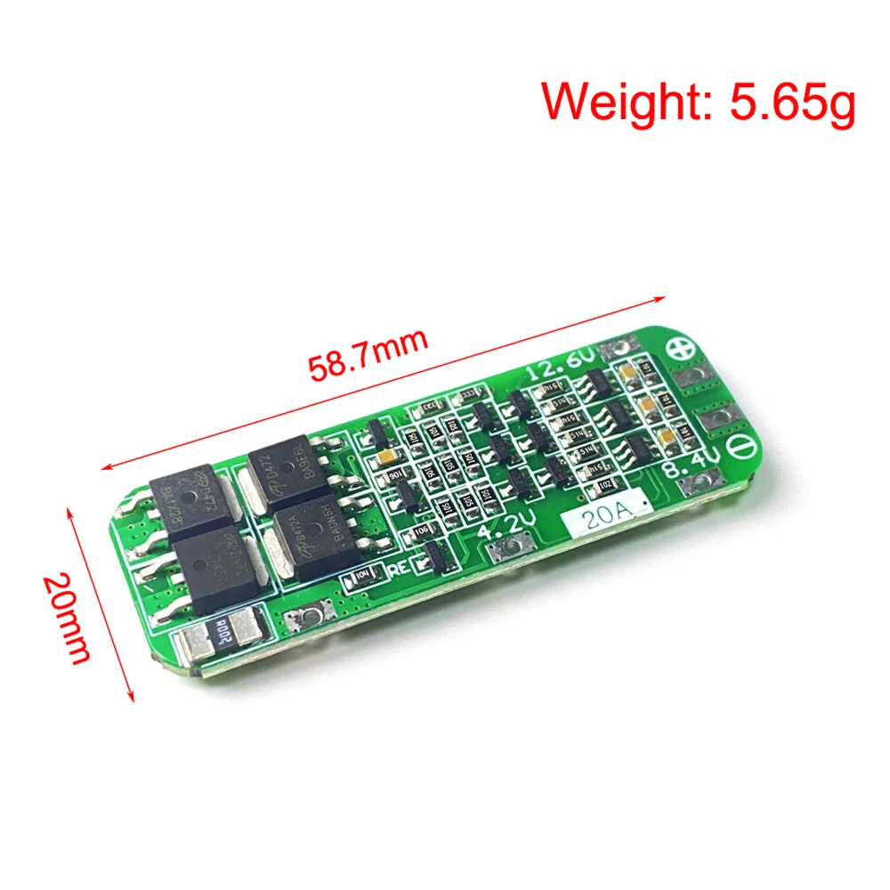 3S 20A litowo-jonowy akumulator litowy 18650 ładowarka PCB tablica ochronna BMS dla silnik do wiertarki 12.6V moduł komórki Lipo 64x20x3.4mm