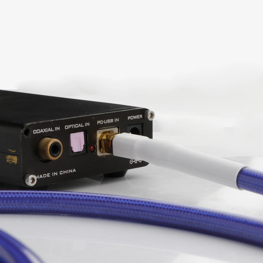 Preffair-6N OCC Copper HiFi Cabo USB, Hi End, USB 2.0, Cabo de Dados para Decodificador DAC, Placa de Som, Amplificador Telefone, Cabo Áudio