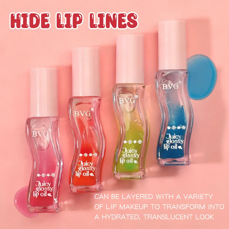 Juicy Glossy Lip Oil Double Color Shiny Lip Gloss Long Lasting Hydrating Lip Plumper Reduce Lip Lines lipstick