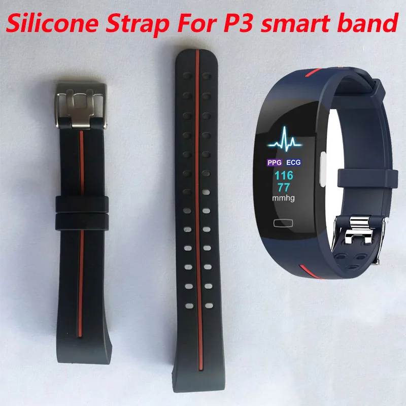 original Strap Bracelet Accessories Watch Strap Silicone Wriststrap Smart Wrist for P3 P3plus smart band  smart watch Strap