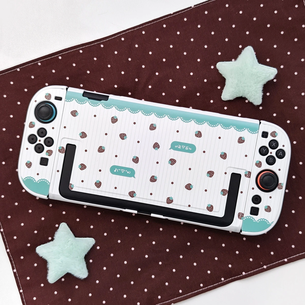 nintendo-switch-2用マットハードケース-ドッキング可能な分離型ジョイコンカバー-キュートなストロベリーストーリー-フル耐衝撃シェル-ns2コンソール用