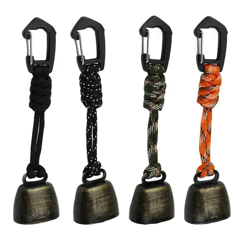 Anti Bear Bell Outdoor Survival Bell Outdoor Metal Bell Pendant Camping Bell Accessory With Mute Function For Camping Hiking