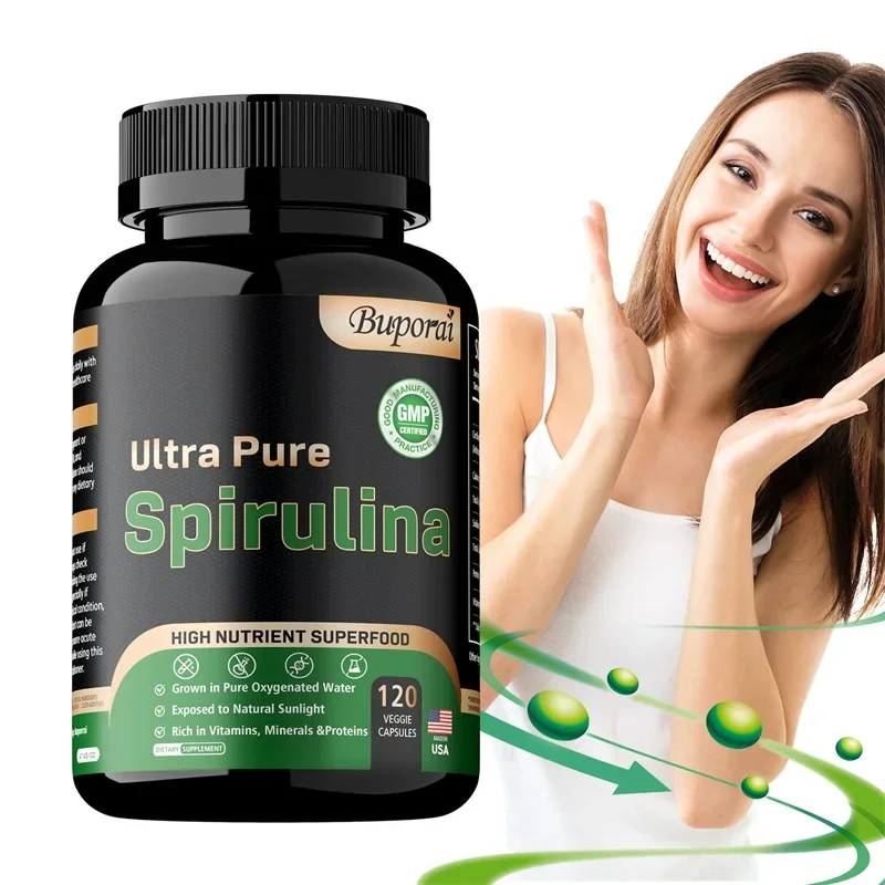 Organic Spirulina Supplement - Detoxification, Nutrition, Immune System Health, Cardiovascular Health, Antioxidant