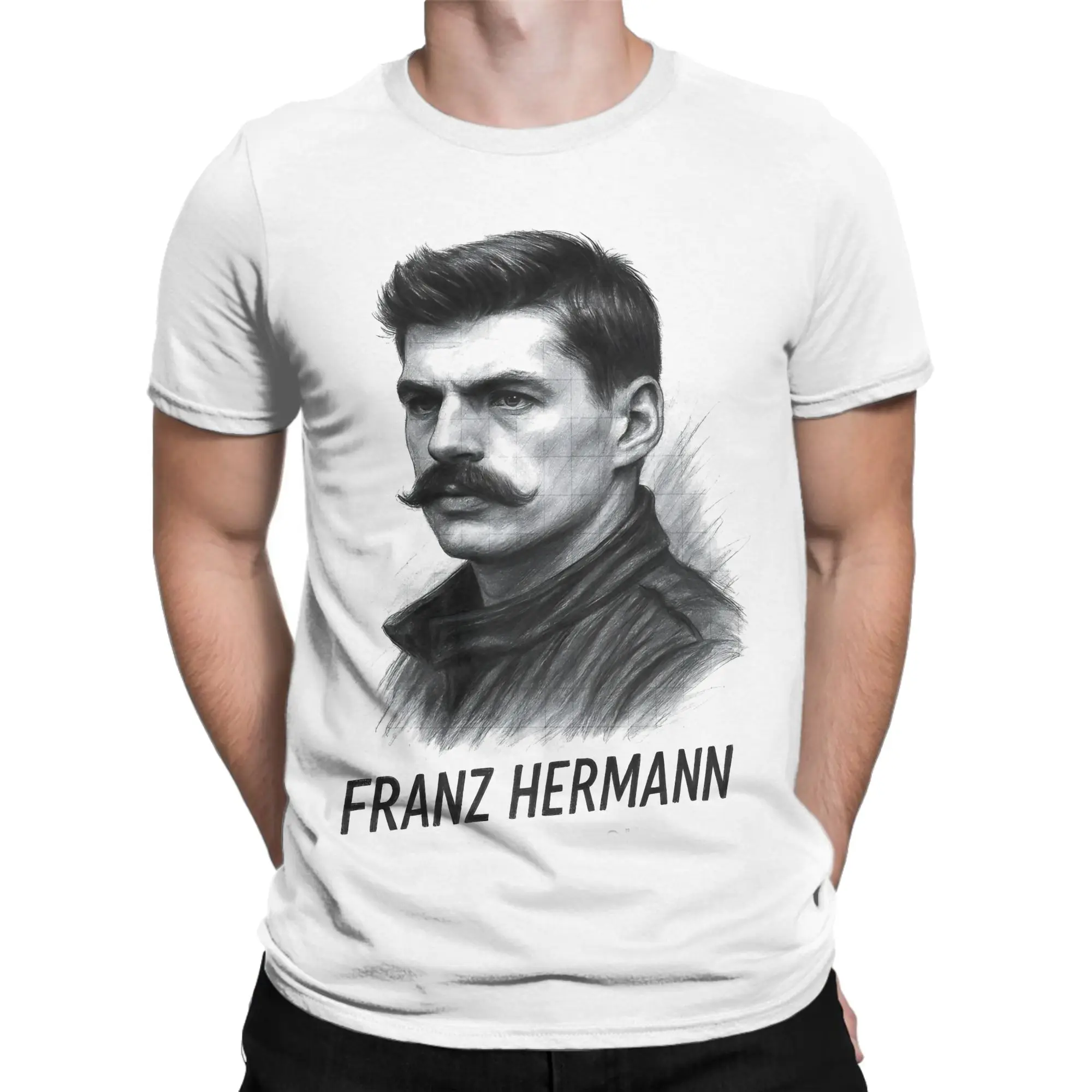 

Men Women Franz Hermann Meme Retro T Shirts Pure Cotton Clothing Novelty Short Sleeve Crewneck Tee Shirt New Arrival T-Shirts