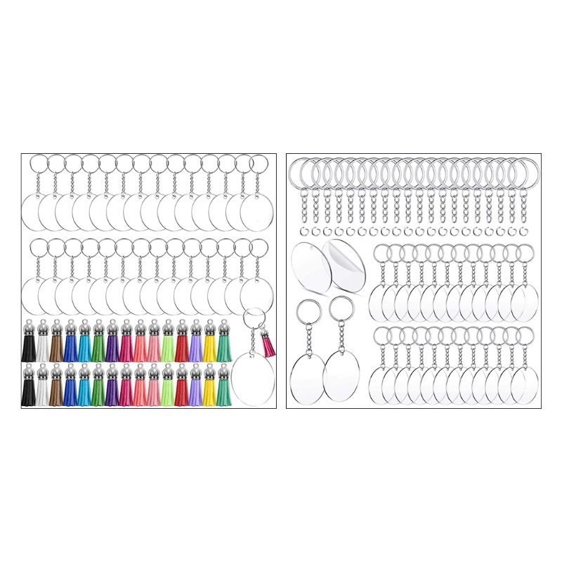 

1 Set Acrylic Keychain Blanks Vinyl Crafting Including for Key Rings Jump Ri