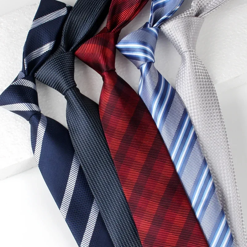 Fashionable retro men's formal attire, business hand tie, 8cm blue stripe, professional work, marriage factory