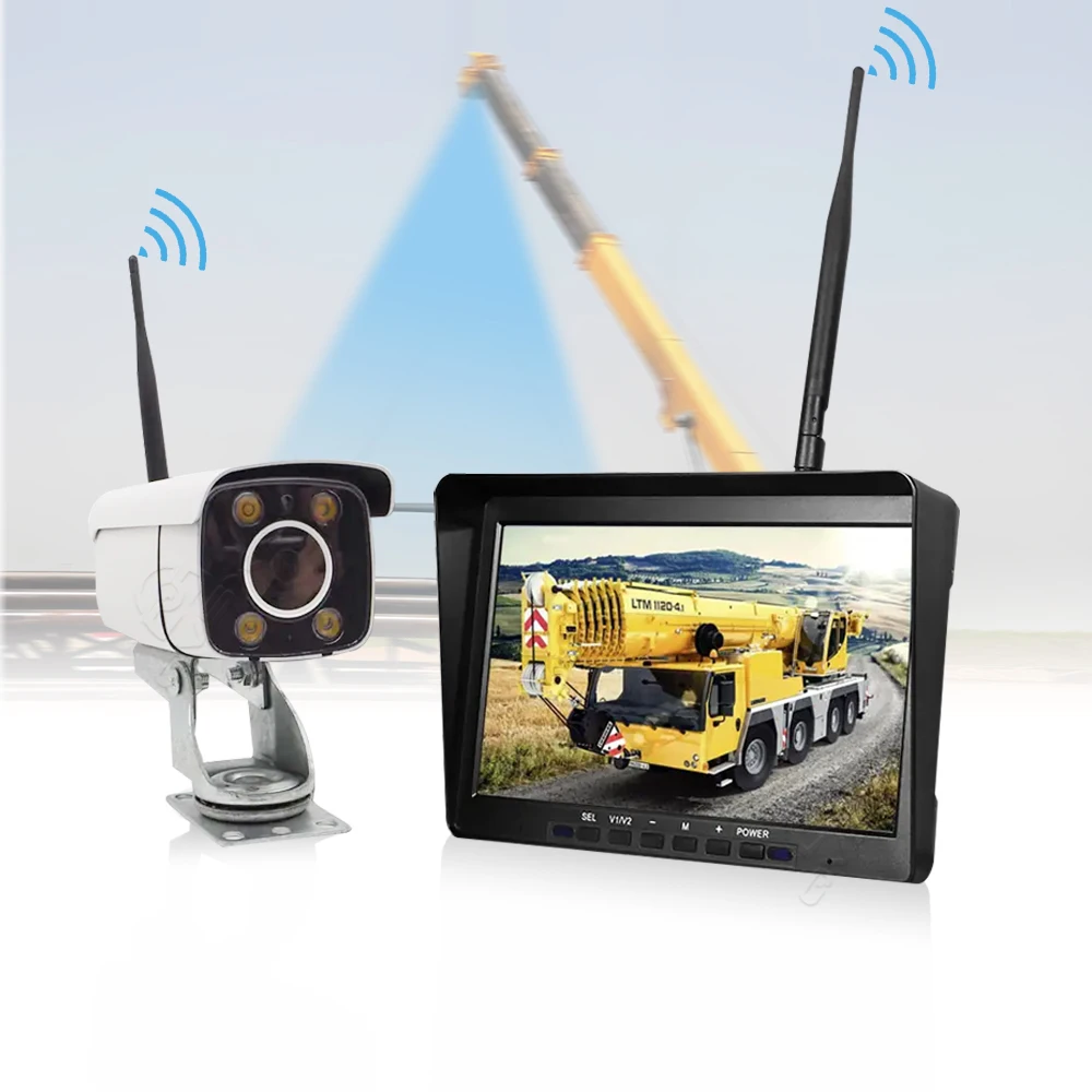 10.1-Inch HD 1080P 2.4G Digital Wireless Security Video System Reverse Camera Tower Crane 30x Zoom HD Monitoring System View