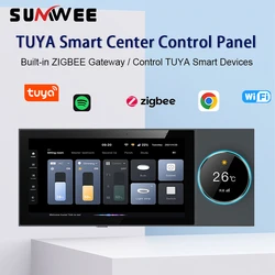 6inch TUYA ZIGBEE Central Control Multiroom Smart Home Audio System Bluetooth TFcard Micro-USB Local Playing Wall Amplifier