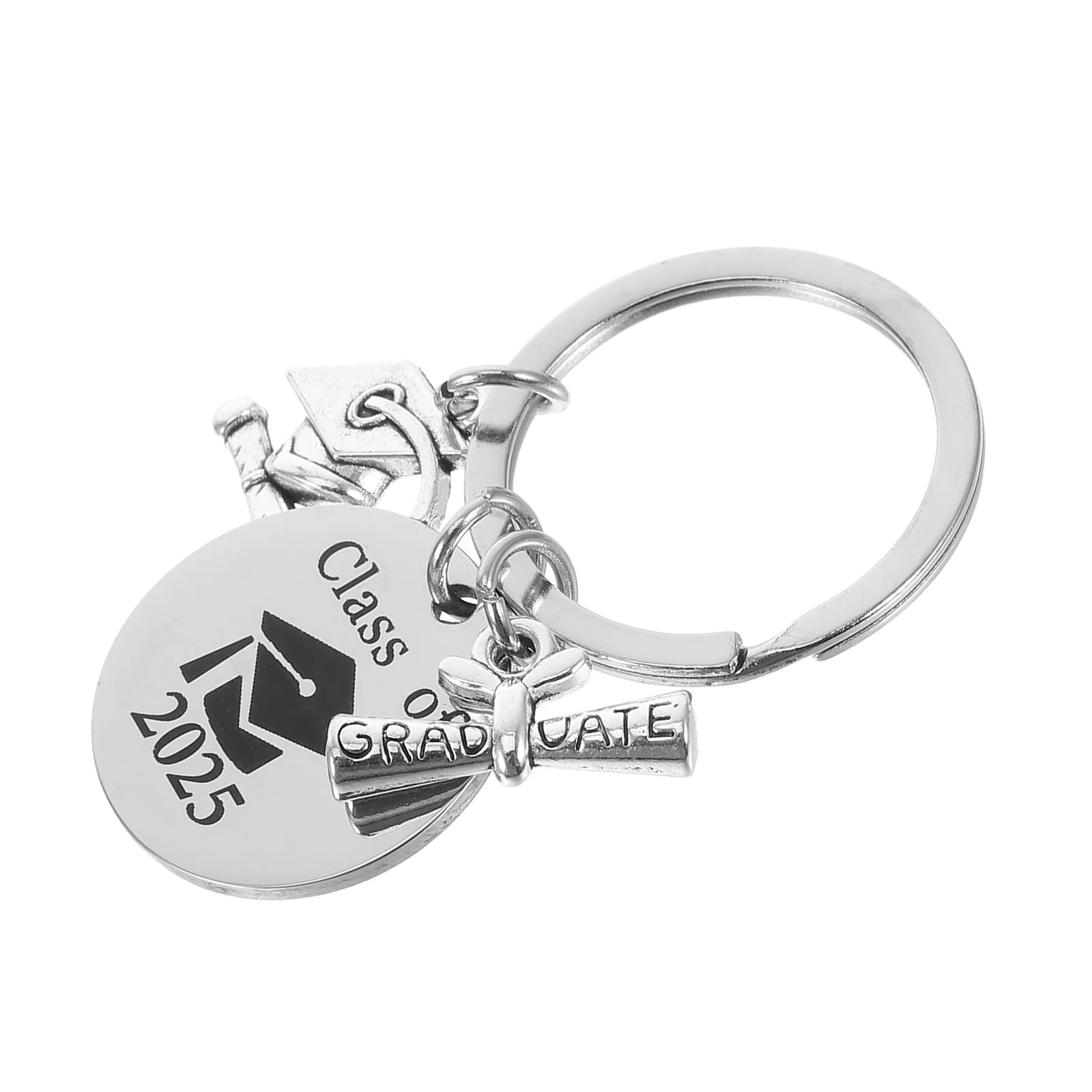 Graduation Jewelry Charm Keychain Keyring Graduate Stainless Steel Bulk 2025 Souvenir Ideas The Gift