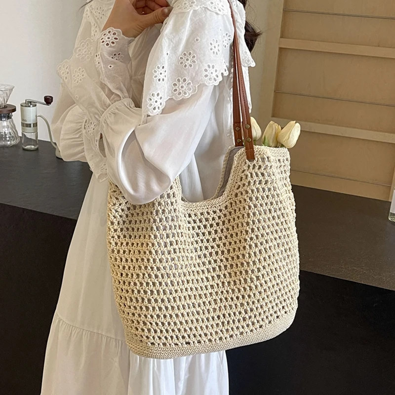 

Tiptoegirls большая сумка-тоут тканая сумка модный стиль пляжная сумка легкая дорожная плетеная бежевая женская сумка цвета хаки