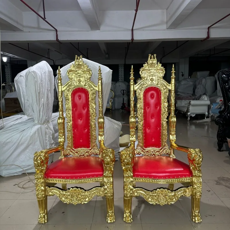 Factory direct sales European king fiberglass wedding chair hotel lobby image chair luxury king