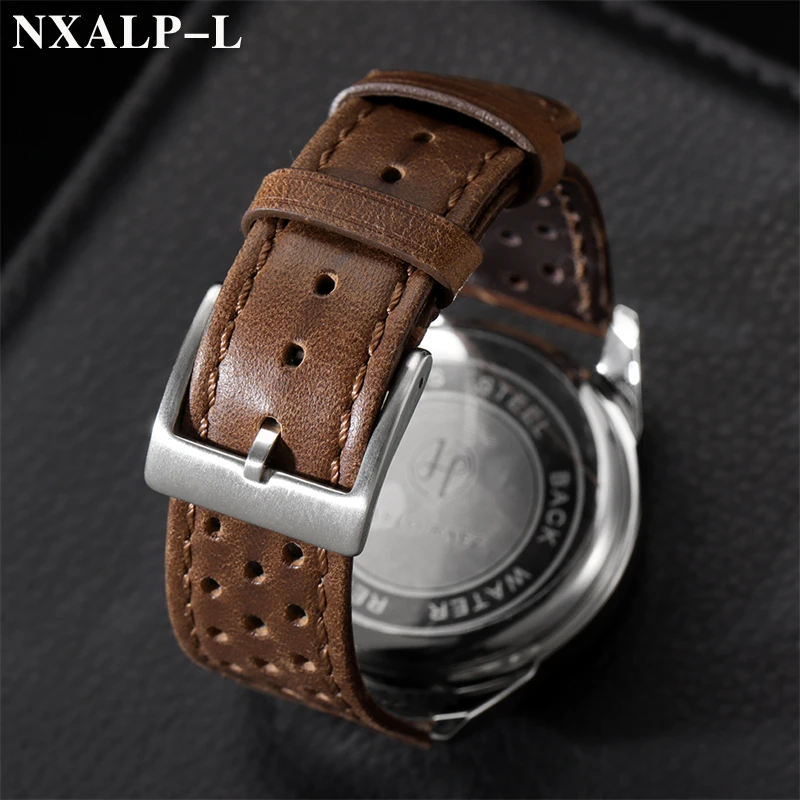 تنفس جلد البقر حزام ساعة اليد ل تاغ هوير ل Seiko حزام (استيك) ساعة 18 مللي متر 20 مللي متر 22 مللي متر النفط/ماتي الجلود معصمه الرجال النساء سوار