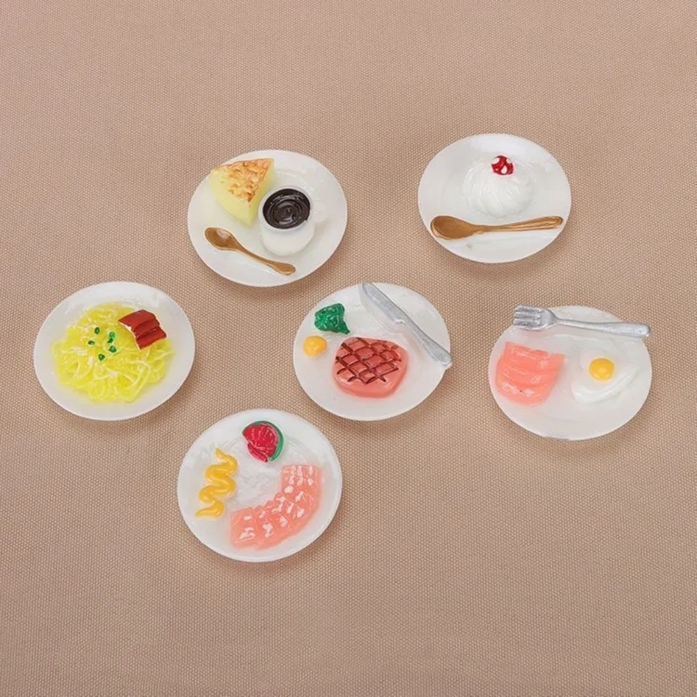 10pcs Kawaii Cute Bread Egg Breakfast Resin Simulation Model Dollhouse Miniature Kitchen Decoration Doll House Decor Accessories view 2