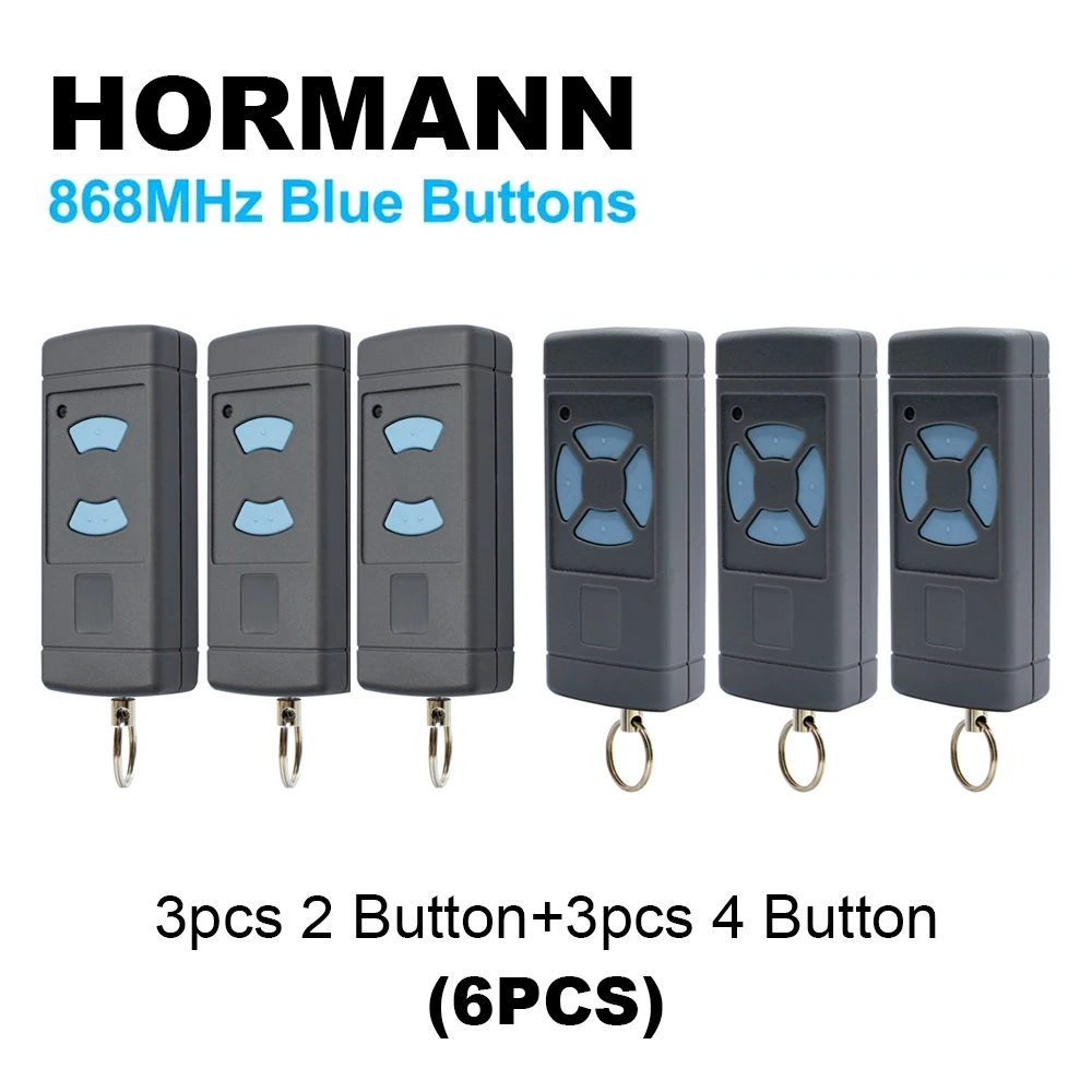 

6pcs Pilot 868 HORMANN Garage Door Remote Control HSM2 HSM4 HSE2 HSE4 HS1 HS2 HS4 868mhz Gate Door Opener Controller