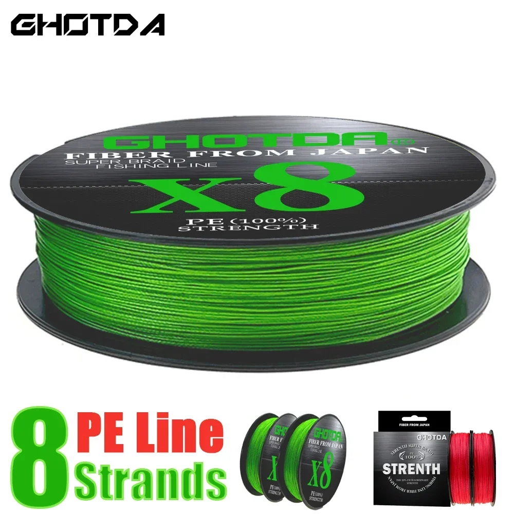 100M 8 Strands Baitcasting Braided Fishing Line 13-78LB PE Wire Sea Fishing Tackle 0.6# 0.8# 1.5# 2.5# 3.5# 4.0# 5.0# 6.0# 8.0#