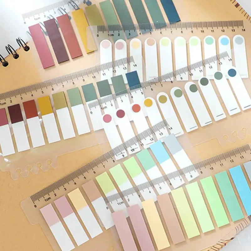 1/2/3PCS Sheets Colorful Notes Memo Pad Self Adhesive Label Bookmarks Notepad School Office Stationery Supplies