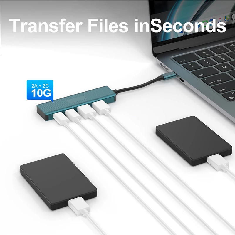多機能延長ケーブル,USB 3.2ドックステーション,アダプタータイプc,スプリッター