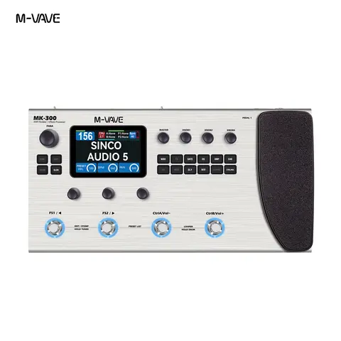 M-VAVE MK-300 Elektro Gitar Çoklu Efekt İşlemcisi, Bas Fazlayıcı, Ses Kartı, Davul Makinesi, Arka Plan Fazlayıcı, Analog Amfi Simülatörü, Davul Makinesi, Ses Kartı