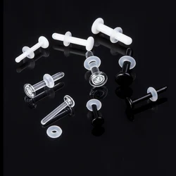 1pc Glass Straight Ear Cartilage Tragus Daith Piercing Stud Earrings Retainer Holder