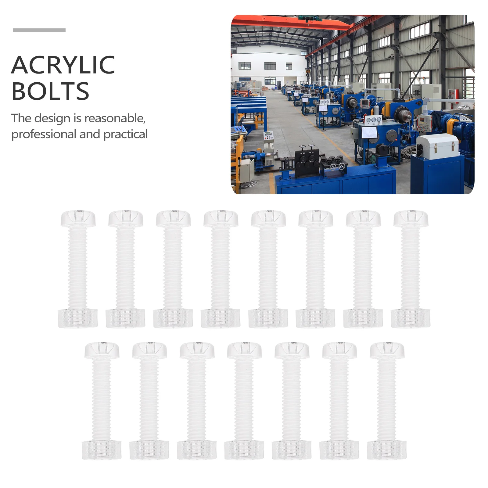 

30pcs Acrylic Screw Nuts Transparent Bolts Mounting Hardware Set Insulation Professional Long Life Non Corrosive