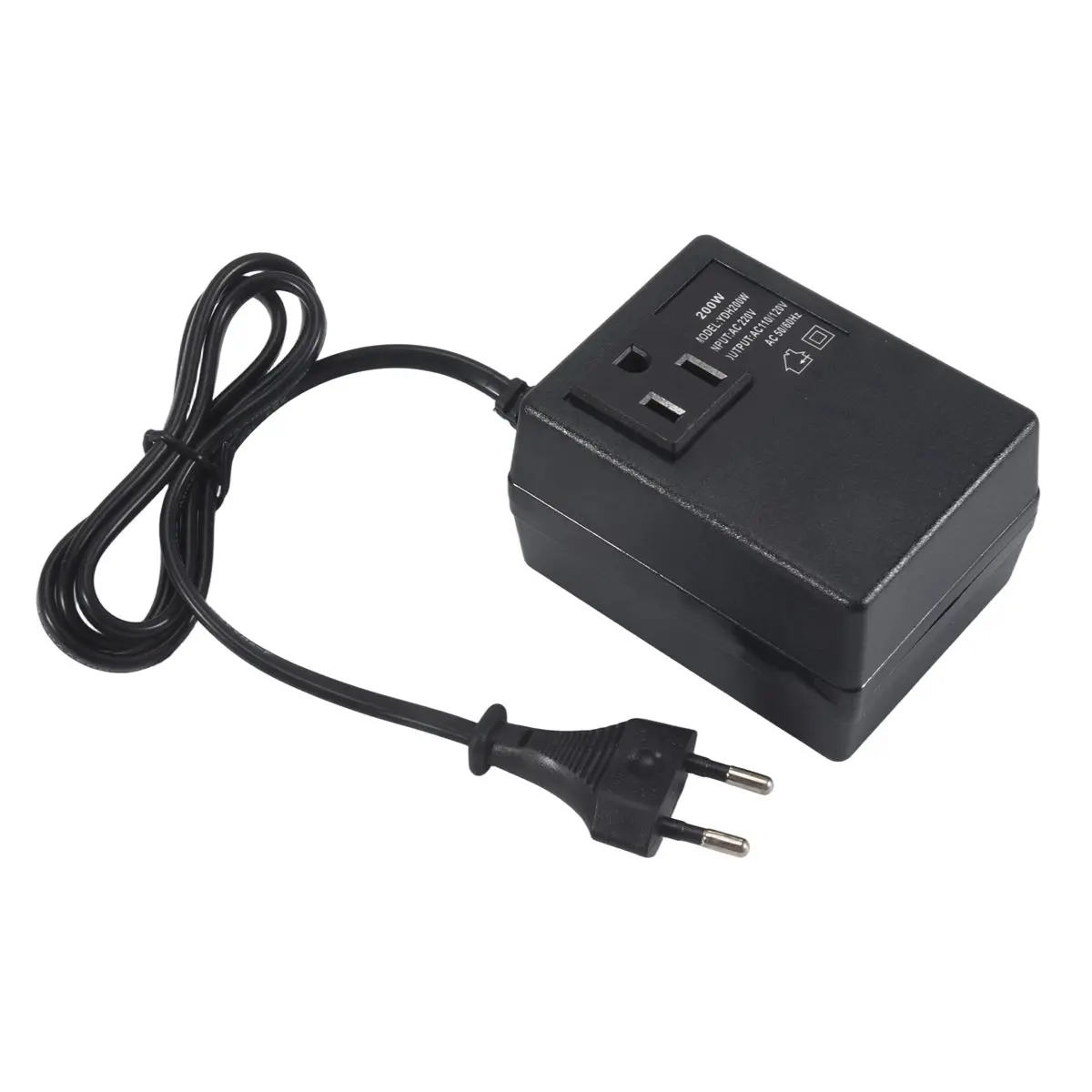 DT89 HOT 200W AC 220V to 110V Reduce Transformer Convert Travel Power EU Plug Adapter