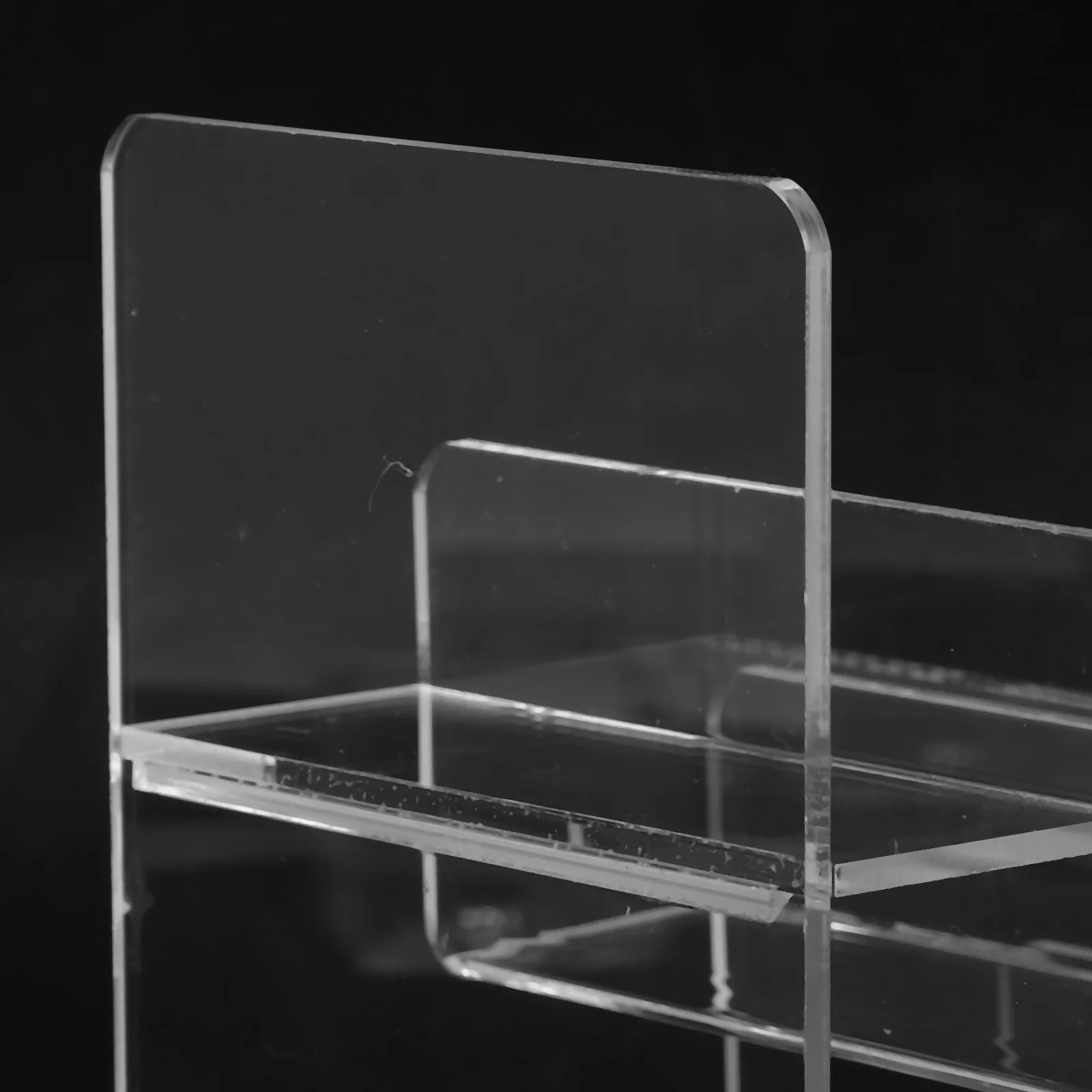 

3 Tier Acrylic Storage Rack Wallet Holder Stand Transparent Organizer Purse Jewelry Glasses Display Shelf Stable Display
