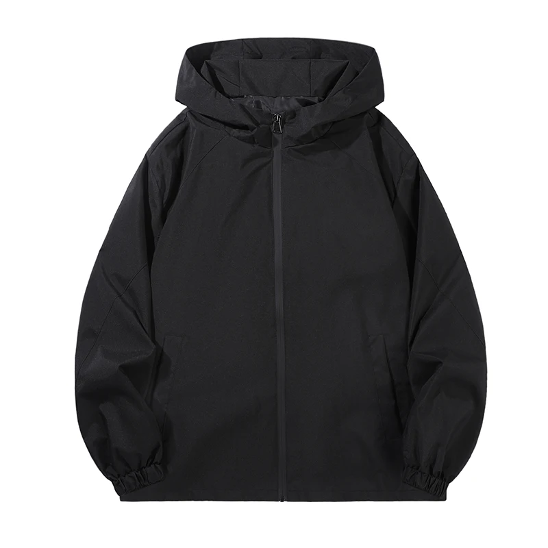 

Men's Casual Hooded Jaet Outerwear 2026 Spring Autumn New Loose Windproof Long Sve Casual Sle Simple Design Polyester ...