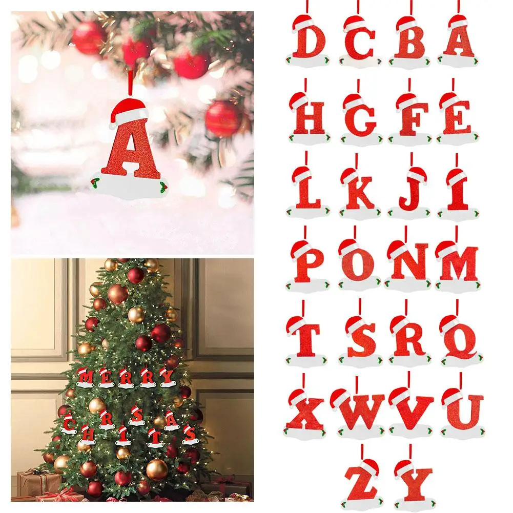 

New Letter Christmas Tree Decoration Letter Pendant Home DIY New Letters Holiday Xmas 26 Acrylic Decor Pendant Ornament Yea C4L8