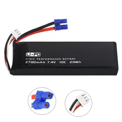 Batteria lipo da 7,4 V 2700 mAh per Hubsan H501C H501S X4 RC Quadcopter Drone pezzi di ricambio 7.4 V ad alta capacità EC2 Spina 10C 20WH batteria