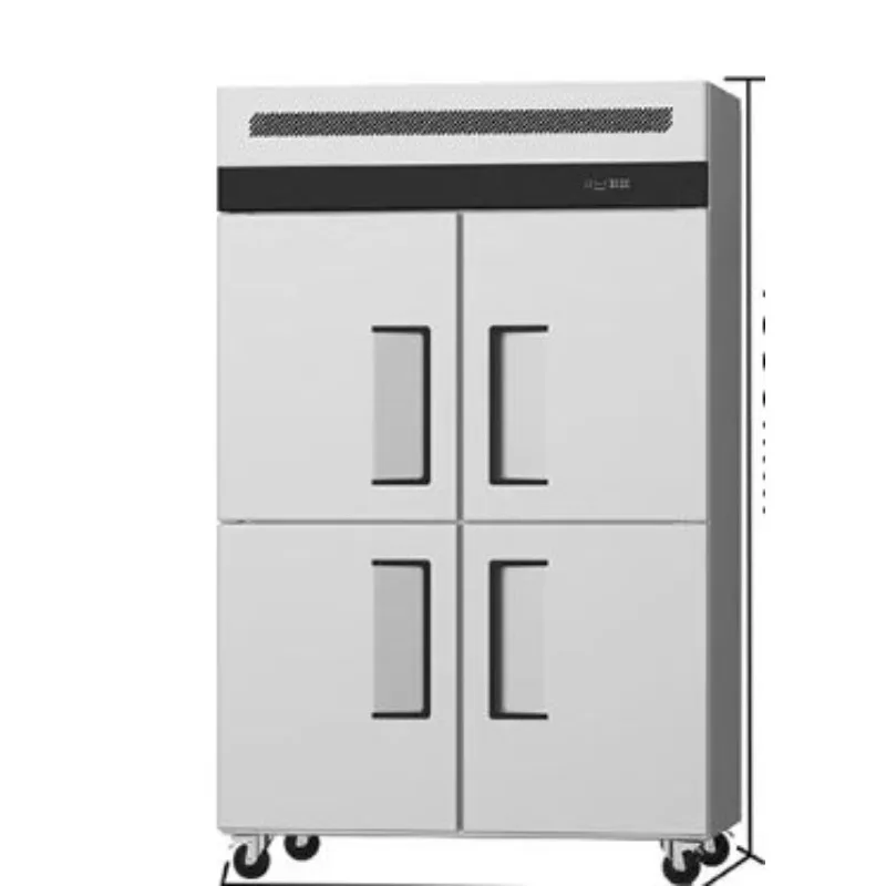 Stainless Steel Upright Refrigerator Freezer Dual Temp Commercial 4 6 Door Large Capacity For Hotel Restaurant Canteen Kitchen