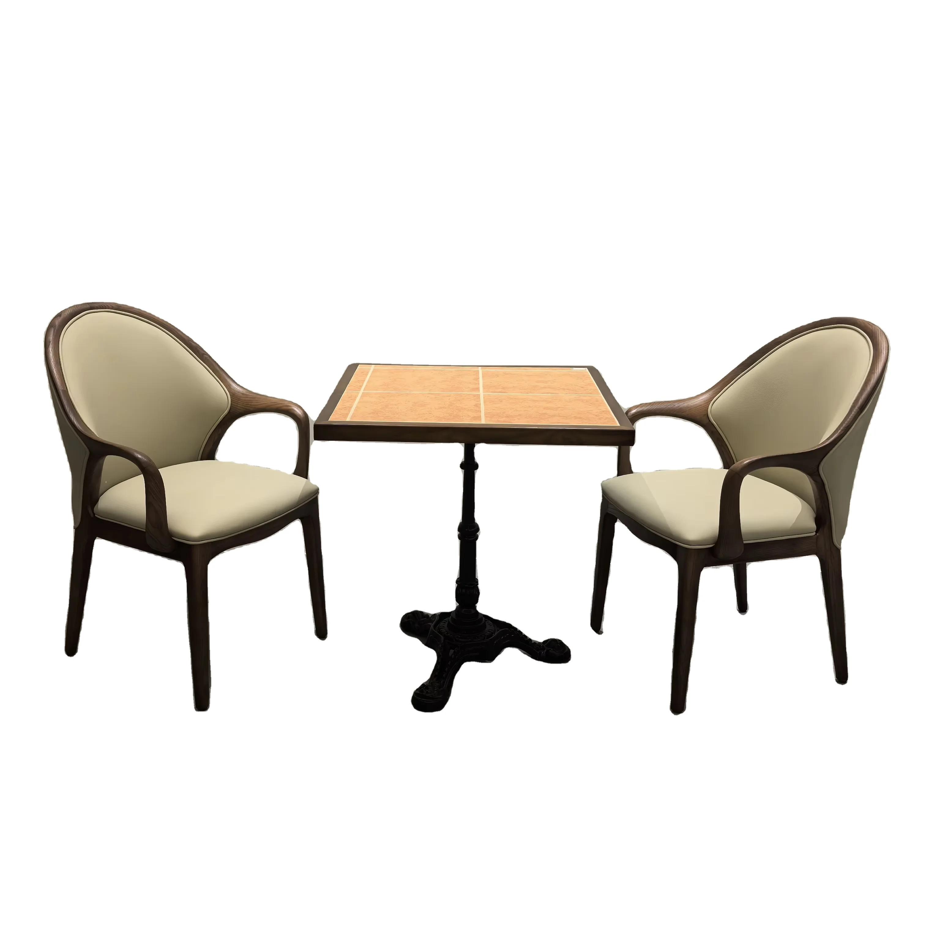 Modern Design Solid Wood Dining Chair Home Hotel Furniture With Leather For Hotel And Villa