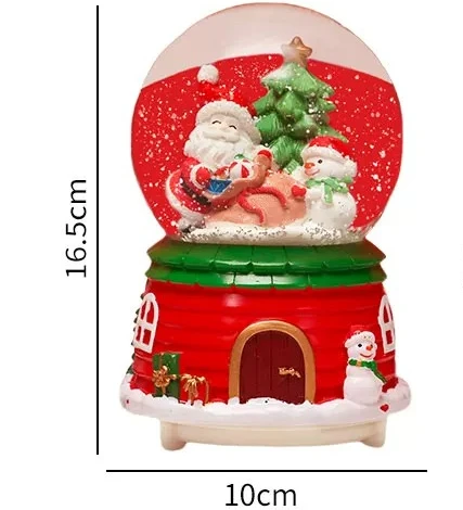 Creative Christmas Tree Atmosphere Decoration Ornament Crystal Ball Music Box Exquisite Christmas Holiday Gift
