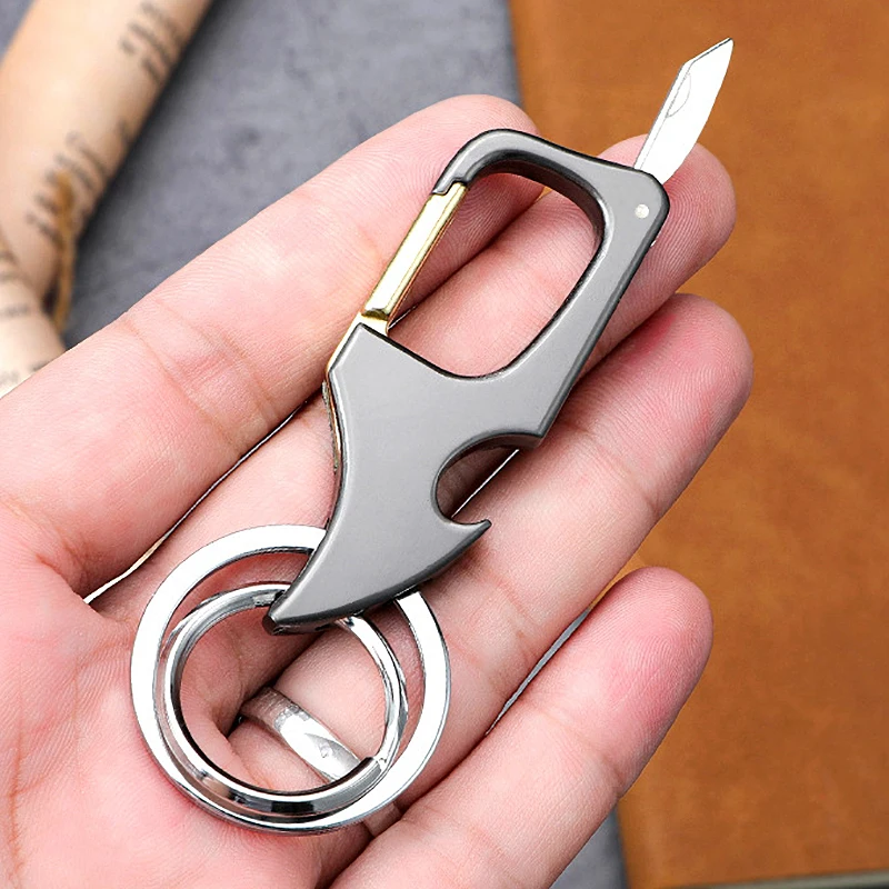 Multifunctional Keychain Knife Folding Clipper Car Key Chain Unboxing Unpacking Tool for Key Rings Holder Durable Best Gift