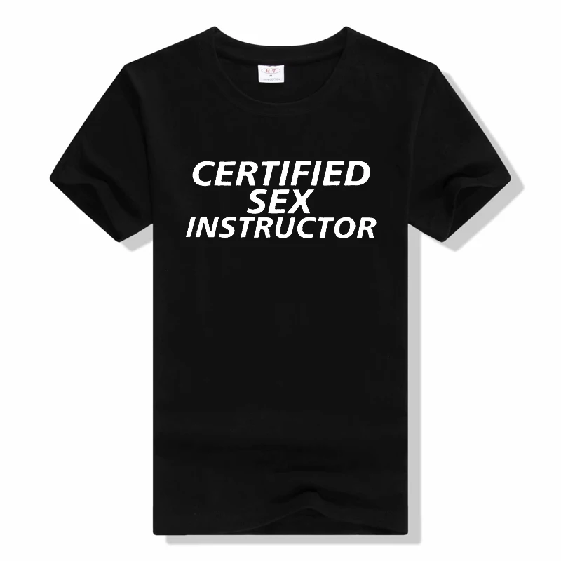 Certified Sex Instructor T-Shirt Mens Shirts Short Sleeve Unisex letter Printing Tee Shirt Fake Taxi Driver Crewneck T Shirt