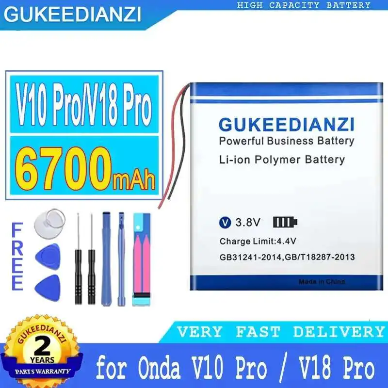 

For Onda V10 V18 Pro V10pro V18pro 6700Mah Laptop Battery High Capacity