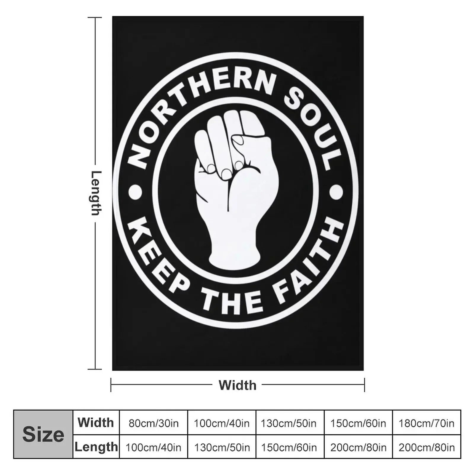 Northern Soul keep the faith Throw Blanket Giant Sofa Warm Cute Hairys Beautifuls Blankets