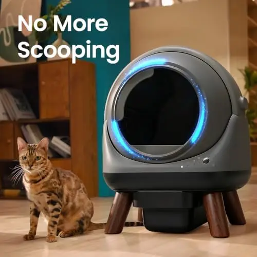 Self Cleaning Litter Box - Orbitie Automatic Cat Litter Box Self Cleaning for Multiple Cats with App Control, Auto