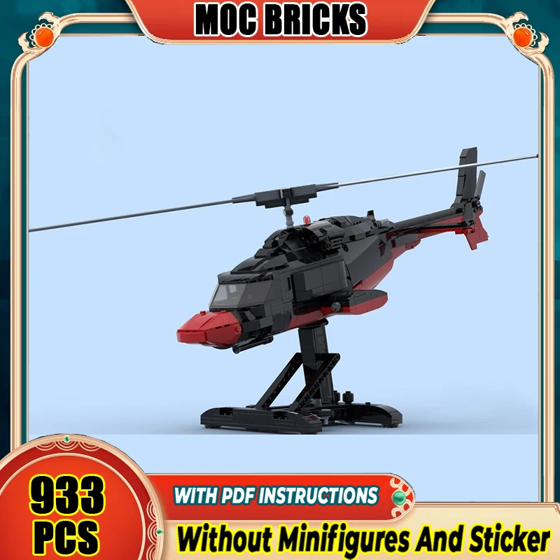ทหารรุ่น Moc อาคารอิฐ Special Ops เฮลิคอปเตอร์ Air Wolf เทคโนโลยีบล็อกของขวัญของเล่นคริสต์มาส DIY ชุดประกอบ
