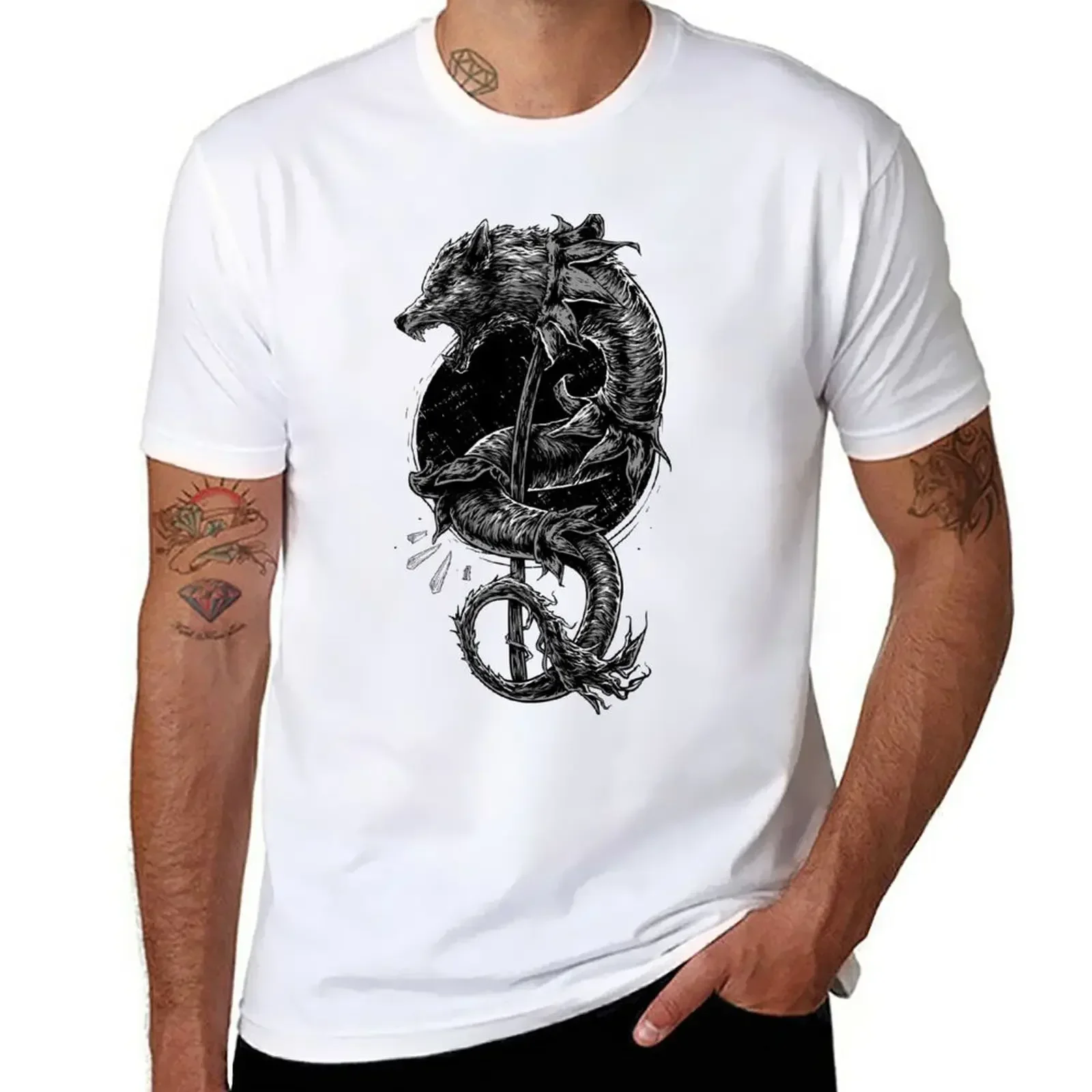 Dacian Wolf T-Shirt graphics blanks Aesthetic clothing workout shirts for men