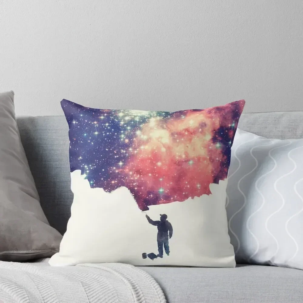 

Painting the universe (Colorful Negative Space Art) Throw Pillow luxury sofa pillows bed pillows pillow