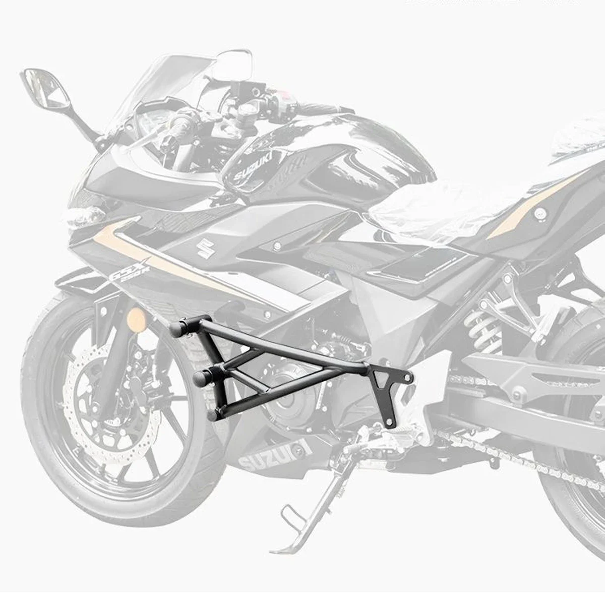 Motorcycle bumper double spring head aluminum alloy head bumper carbon steel bumper modification Fit For SUZUKI GSX250R GSX 250R